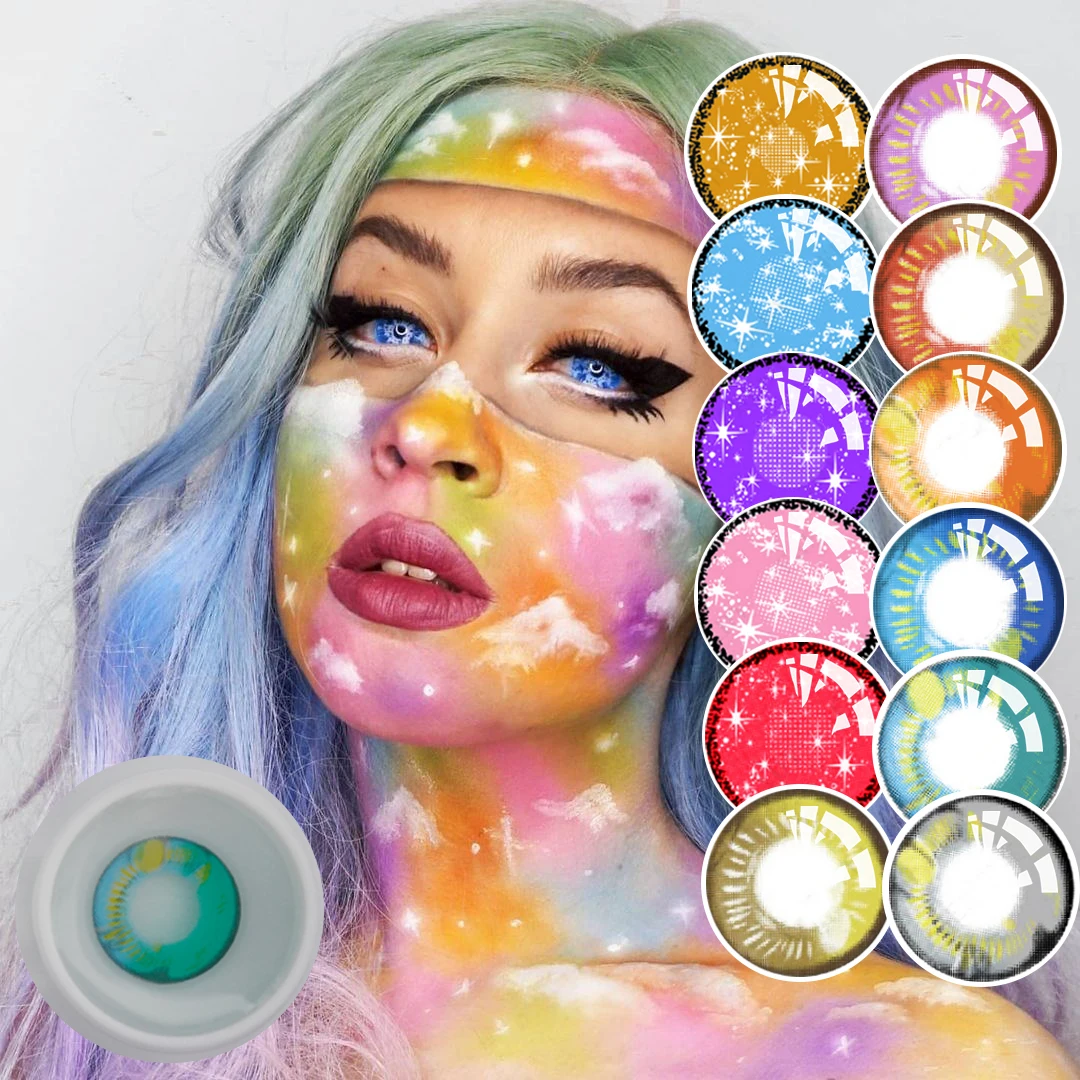 14,5 ММ, оптовая продажа, хорошее качество, модные контактные линзы вампира Шаринган для Хэллоуина, вечеринки