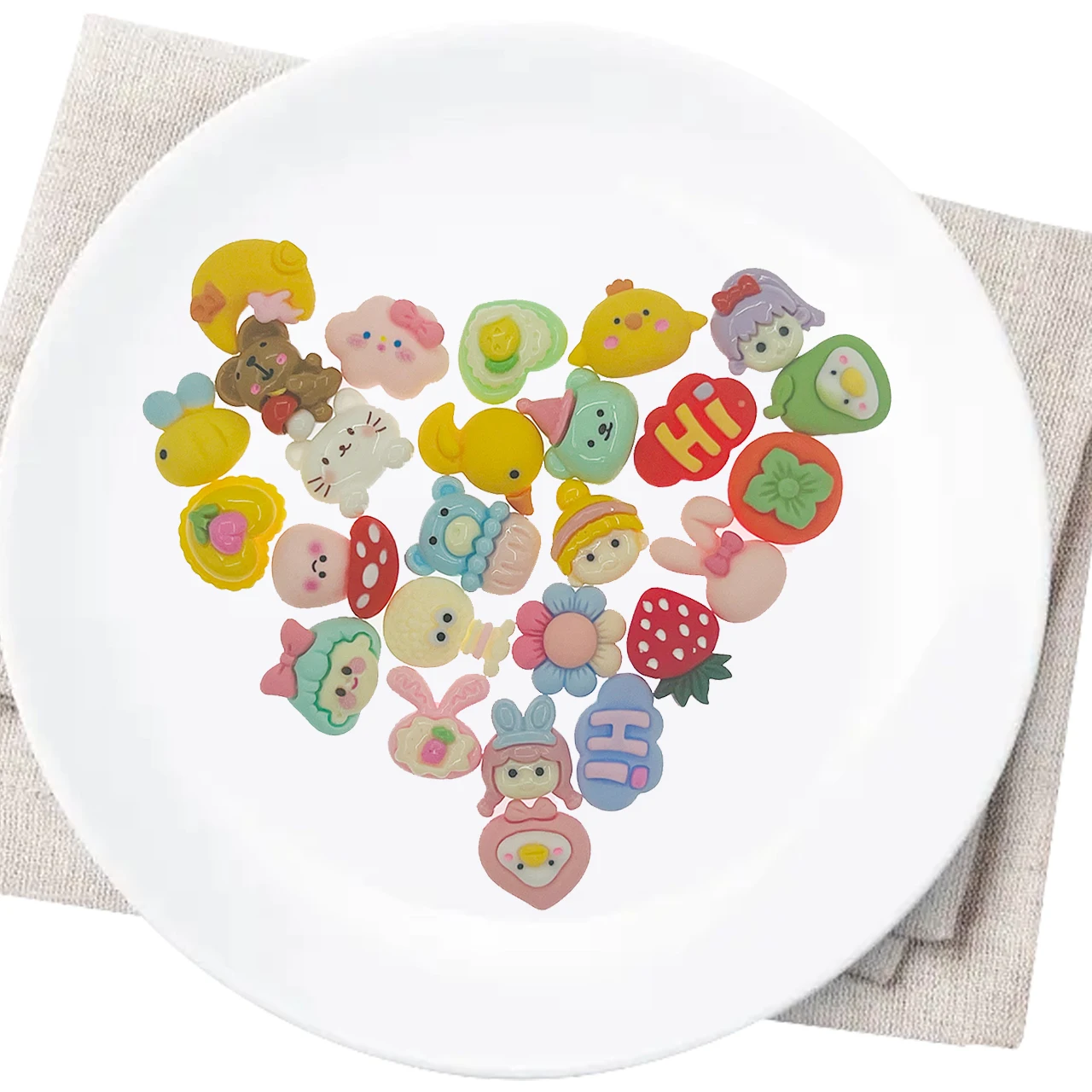 DIY Resin Flatback Charms Cute Charms Craft Making Supplies for Phone case Hair Clip Jewelry Keychain Miniature Ornament