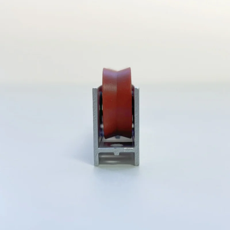 Anodised Aluminium Double Wheels Sliding Windows Wheels V Groove Pulley Roller Track