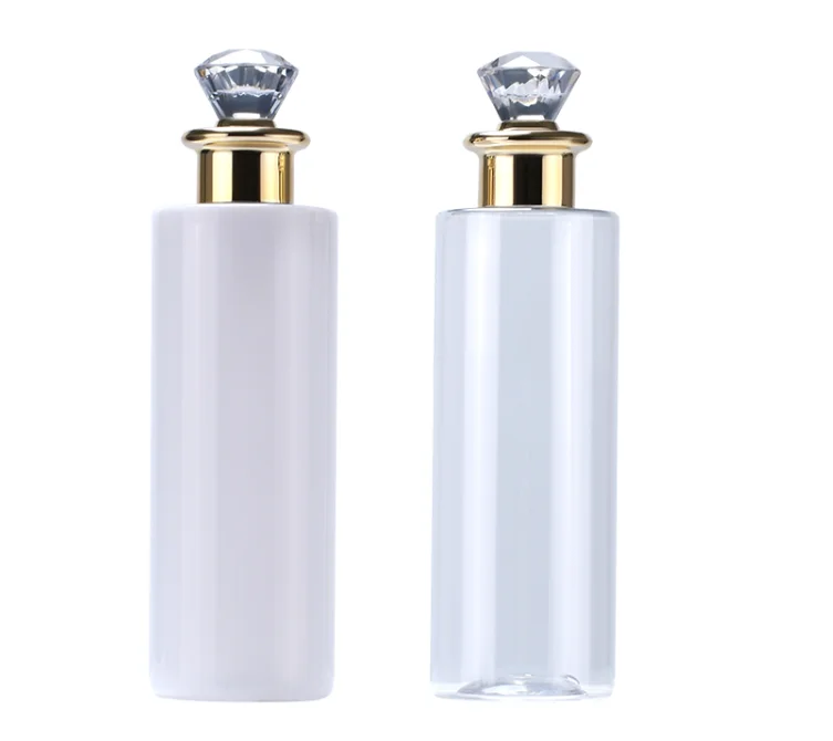 100ml~500ml Toner makeup water pure dew skin care serum lotion bath gel plastic sub-packaging bottle with Gold Cover