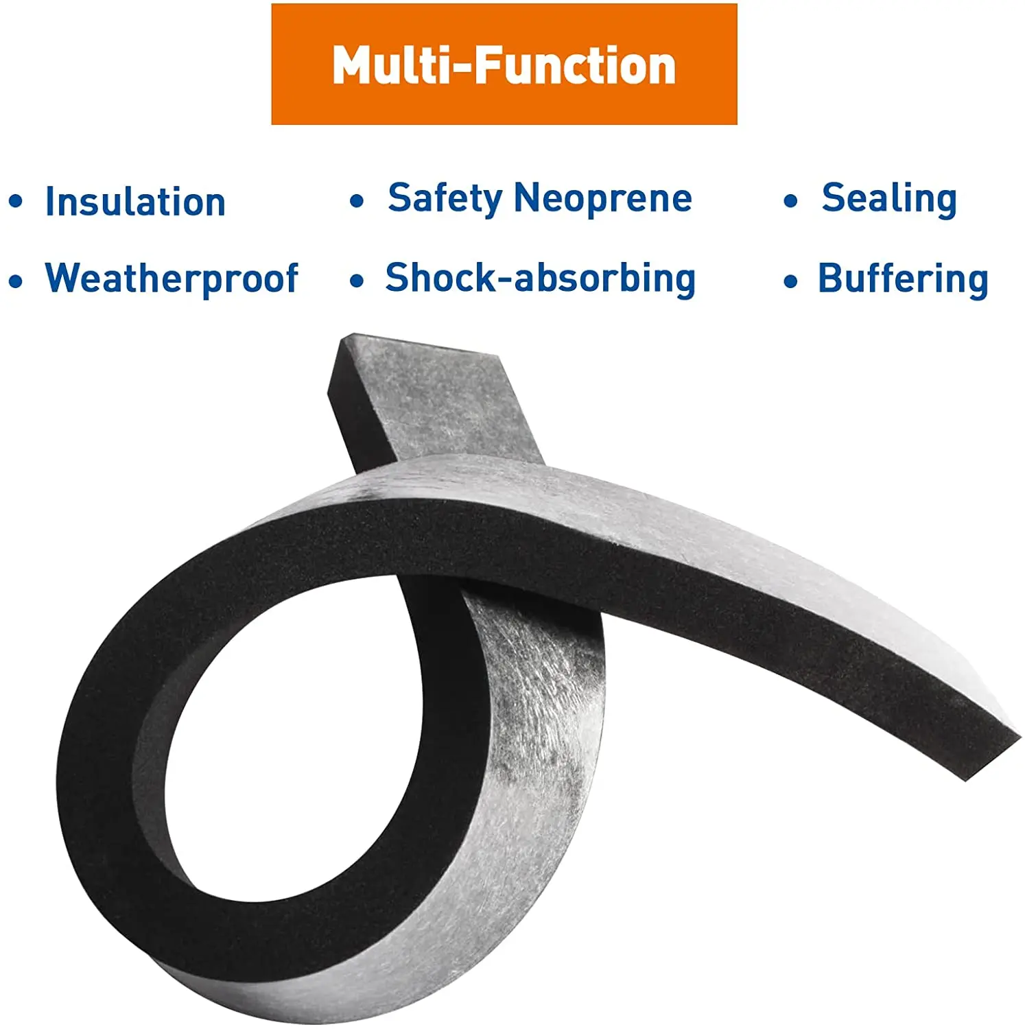 Door and window sealing strip dust and sound insulation rubber foam sealing strip