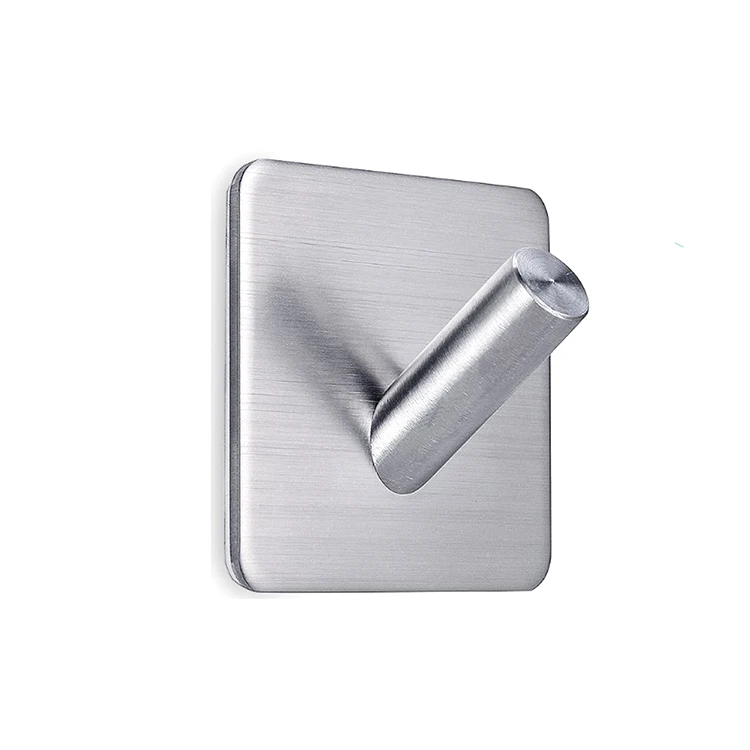 Adhesive Heavy Duty  Stainless Steel Single Wall Hooks For Anywhere