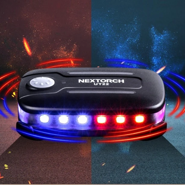 Nextorch UT21 red blue shoulder led light equipment rechargeable blue lights signal light blinker