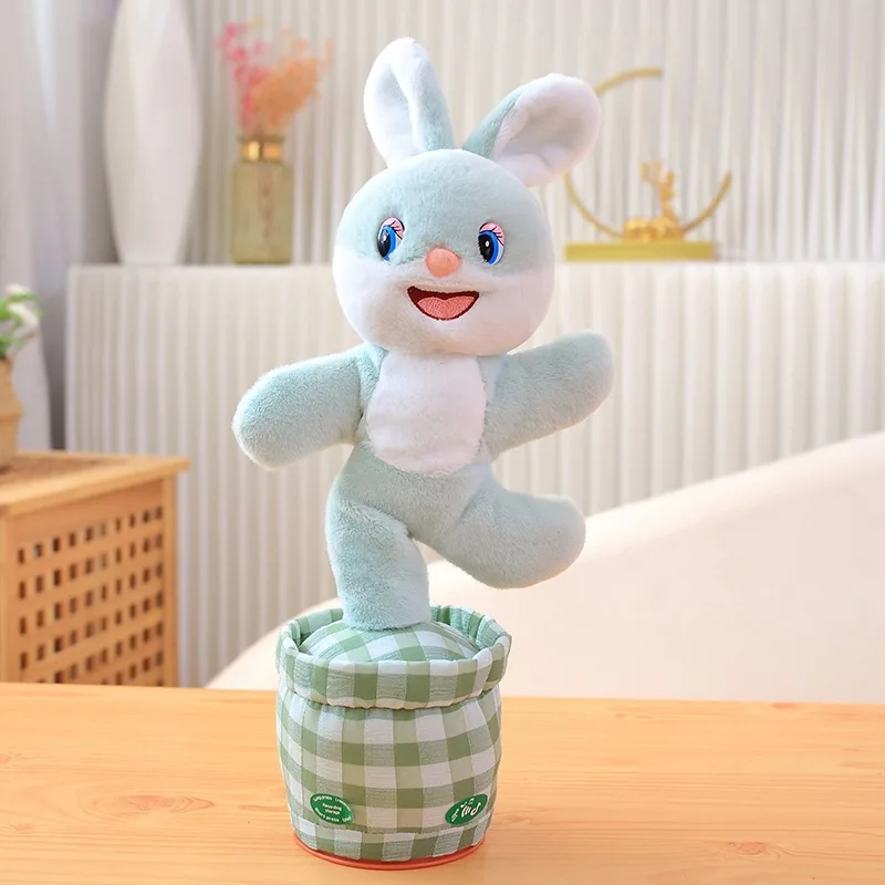 Hot Sale Swinging Wriggling Music-Playing Animal Electronic Plush Toy Funny Dancing Doll Singing Recording Features PP Cotton