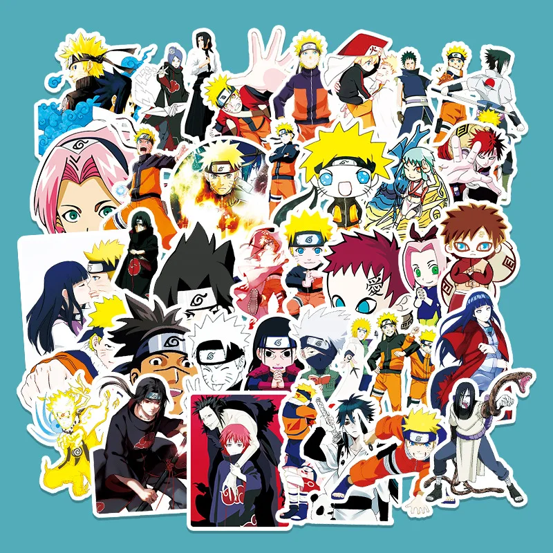50PCS/SET High quality Japanese Anime Decoration Stickers Personalized Skateboard Sticker