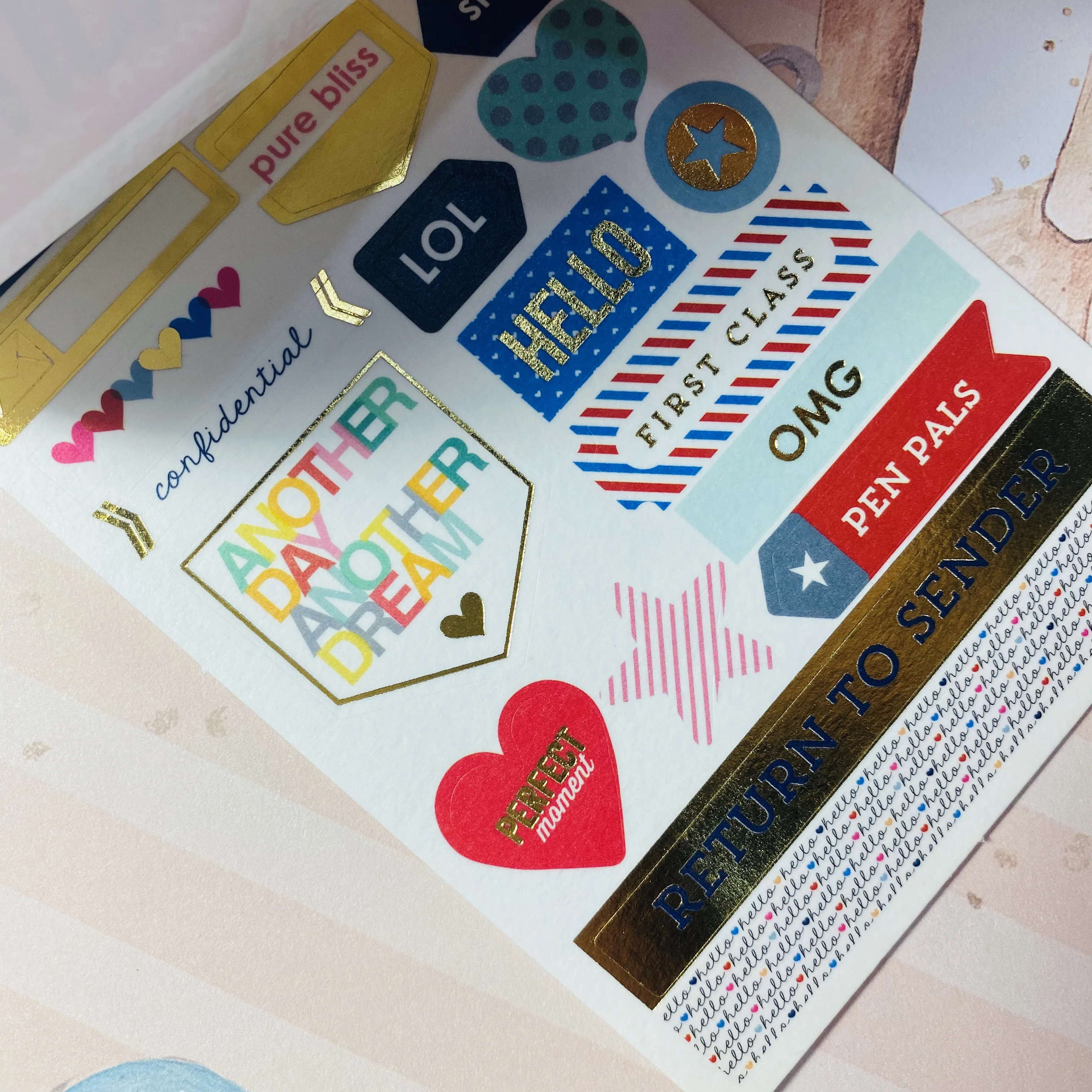 GF Gold Foil Creative Memorandum Ruban Cinta Adhesive Custom Decorative Planner Scrapbook DIY Stationery Washi Paper Sticker