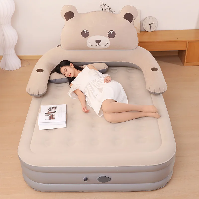 HOT SALE Inflatable mattress for children Comfortable Eco-Friendly Flocked Fabric with inflatable support and high load capacity