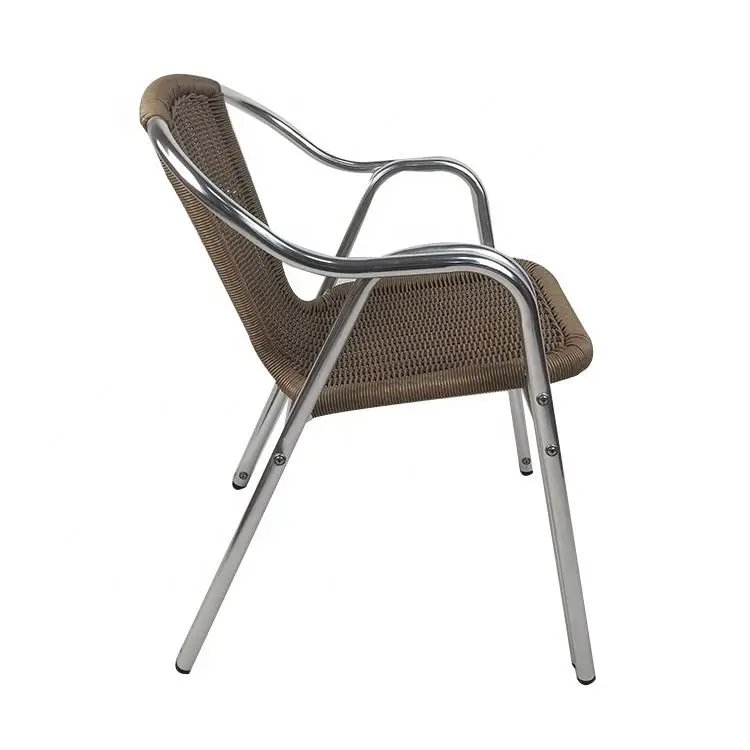 Chair Round Hotel Beach Aluminum Cafe Patio Modern Brown Outdoor Wicker Chairs