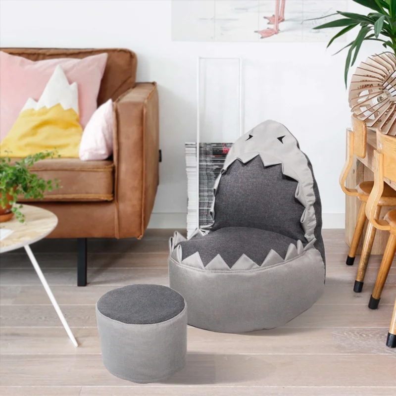 Wholesale Shark Shape Comfortable Lazy Chair Scary Sofa Bean Bags for Kids