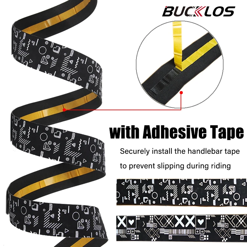 OEM/ODM BUCKLOS Bicycle Handlebar Tapes Durable Antislip Road Riding Tape Shock Absorption Soft Handle Belts Bar Cycling Tape