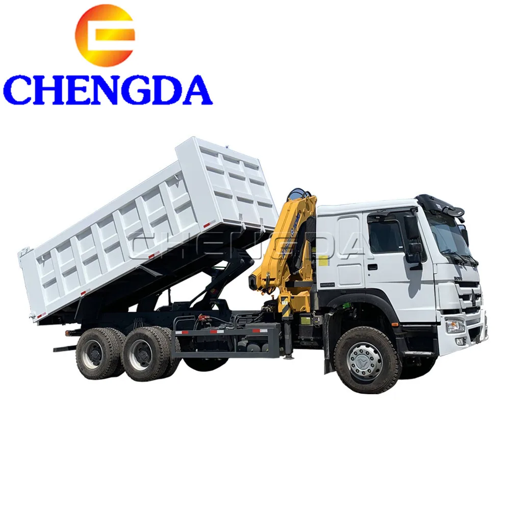 
Sinotruck howo hohan 6x4 10 wheels 371hp dump truck with crane 
