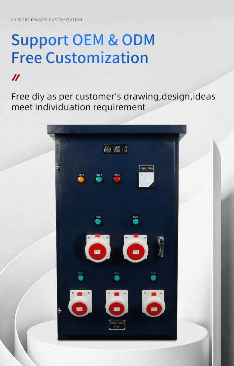 Saip/Saipwell Black Cover Enclosure Ip65 Non-Transparent Complete Set Socket Box Outdoor Metal Power Socket  Box