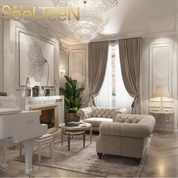 Elegant 5 Star Presidential Hotel Bedroom Suite Furniture Set