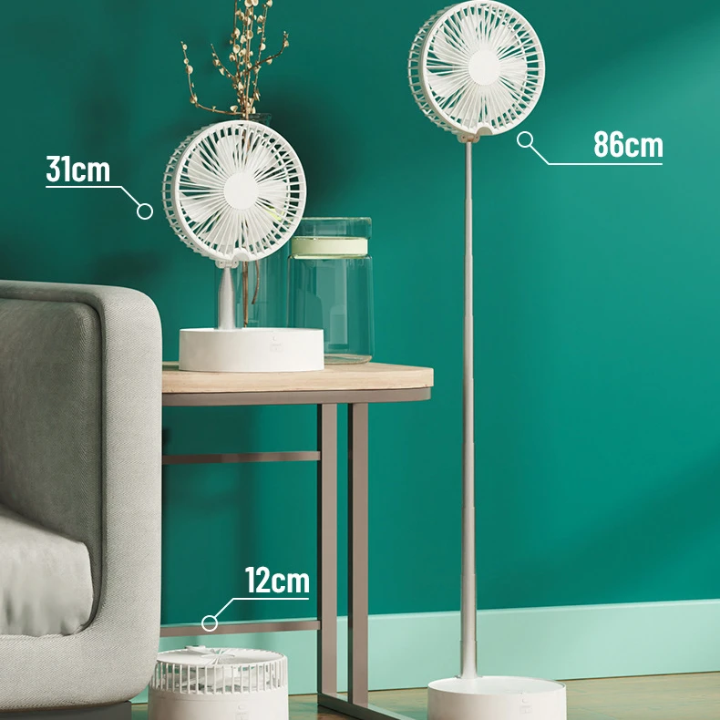 Home Appliances Electric folding rechargeable Fan Portable cordless fan with clamp for apartment