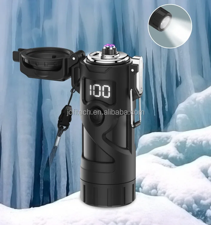 New Custom Outdoor Camping Windproof Waterproof Refillable Encendedor Electric Usb Cigar Camouflage Plasma Dual Arc Lighter