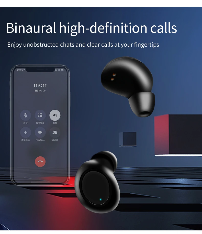 TWS J2 Real wireless earbuds with Charger Box from Manufacturer Shenzhen Compro Produce bt5.0 LED digital display headset