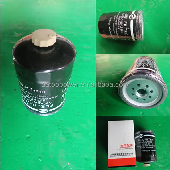 Shanghai diesel engine parts D00-305-03+A fuel filter C85AB-85AB302+A