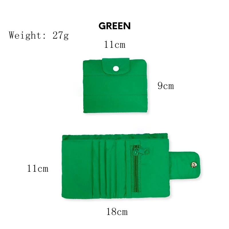 Latest Design Small Puffer Wallet Lightweight Waterproof Coin Purse Women Down Jacket Puffer Quilted Card Holder Wallet Bag