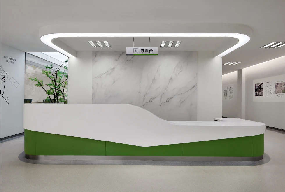 YL025 Hospital Furniture Factory Supply New Design Customized Medical Furniture Hospital Reception Desk