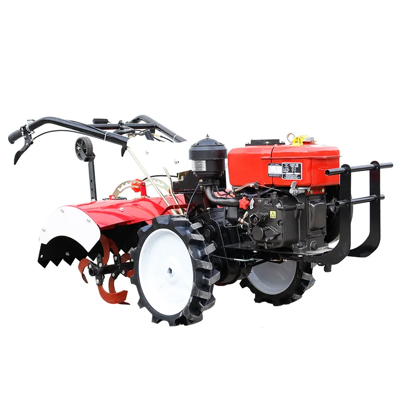 Hand Push Type Fourwheel Drive Micro Tiller
