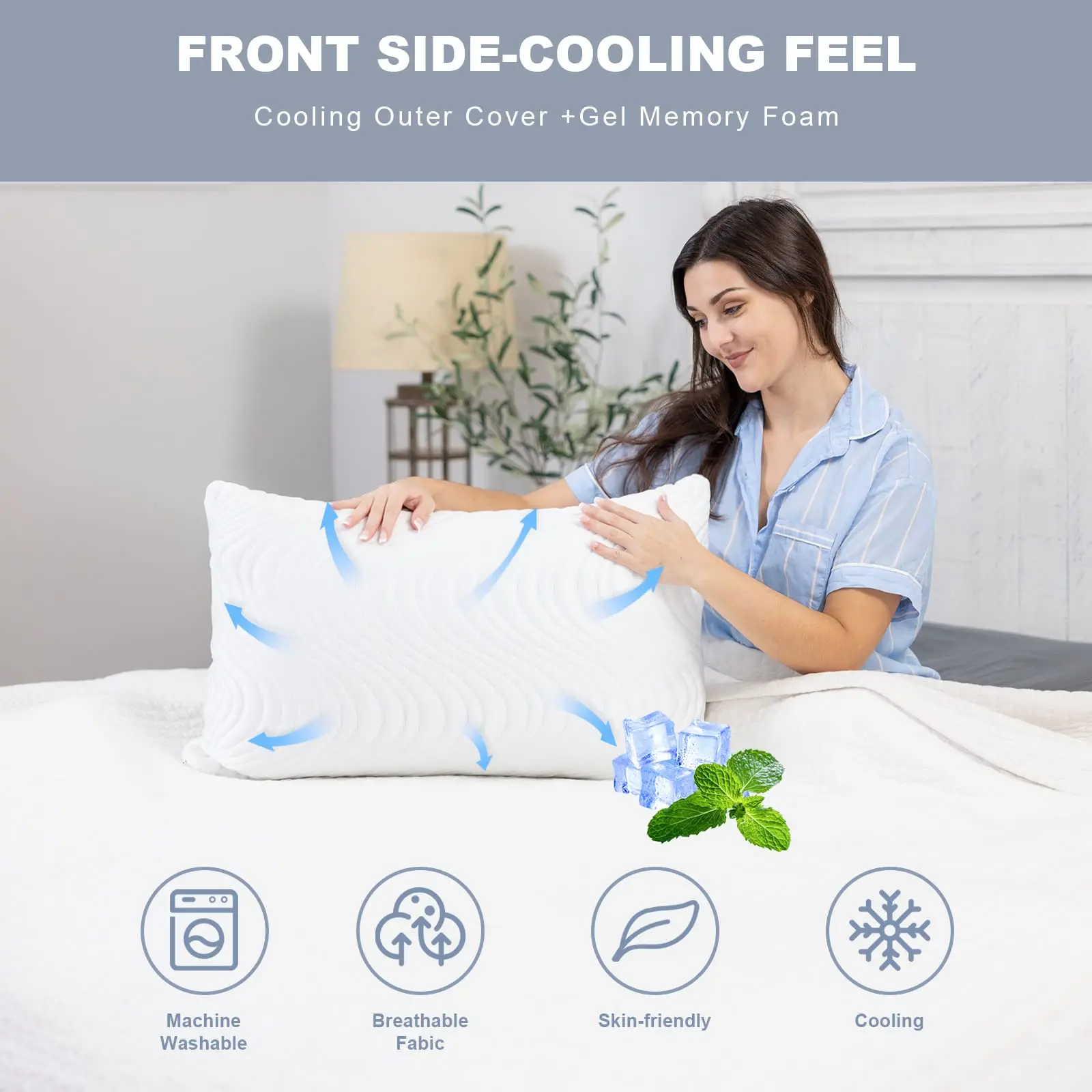 Deep Sleep Shredded Memory Foam Pillow For Sleeping Comfortable