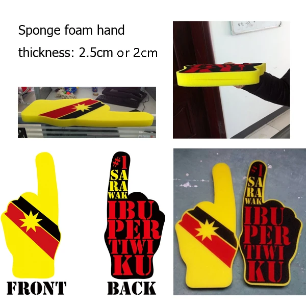 
Giant sports cheering wave eva finger fan foam hand 