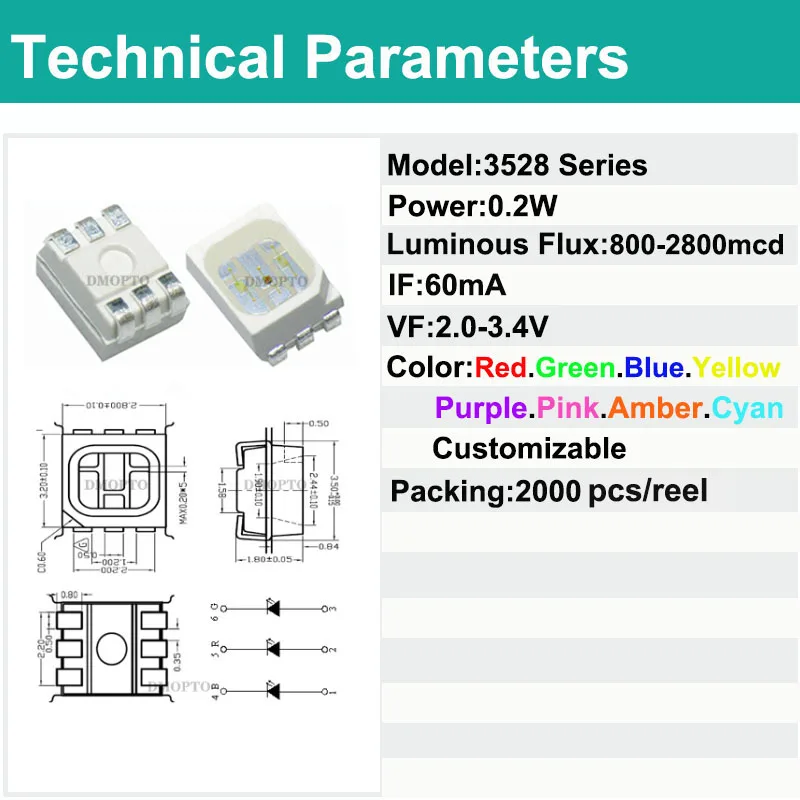 3528 волшебный свет светодиодное освещение 3528RGB 4 фута и 6 футов высококачественный патч