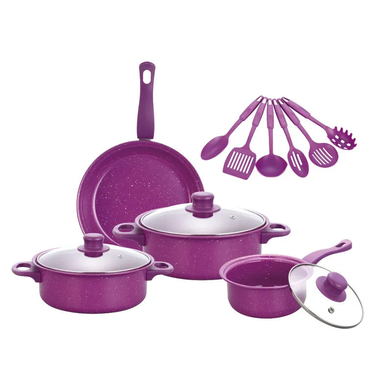 13-Piece Red Modern Design High Borosilicate Metal Glass Kitchen Tabletop Set New Home Cooking Sustainable Soup Cooking