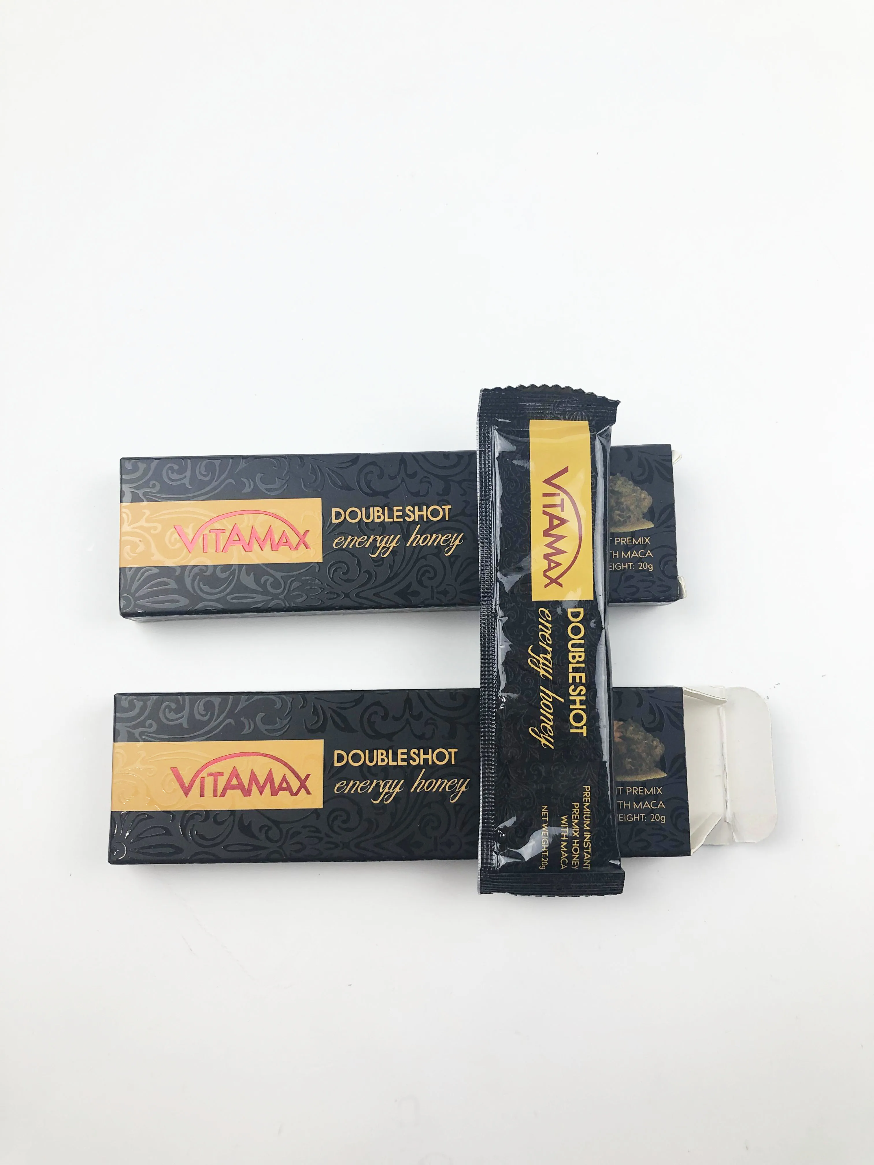 Honey Packaging Box With Sachet Custom Gold Printing Vital Vip Honey Packaging Sachets With Display Box Vitamax