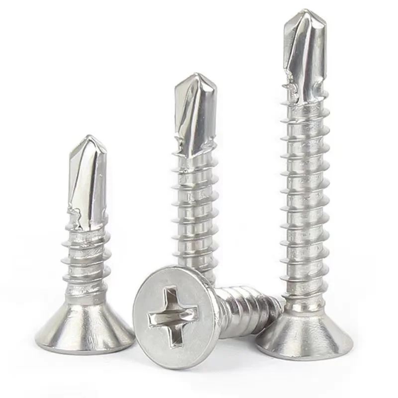 Stainless Steel Factory SS304 410 CSK Phillips Countersunk Head Self Drilling Screw