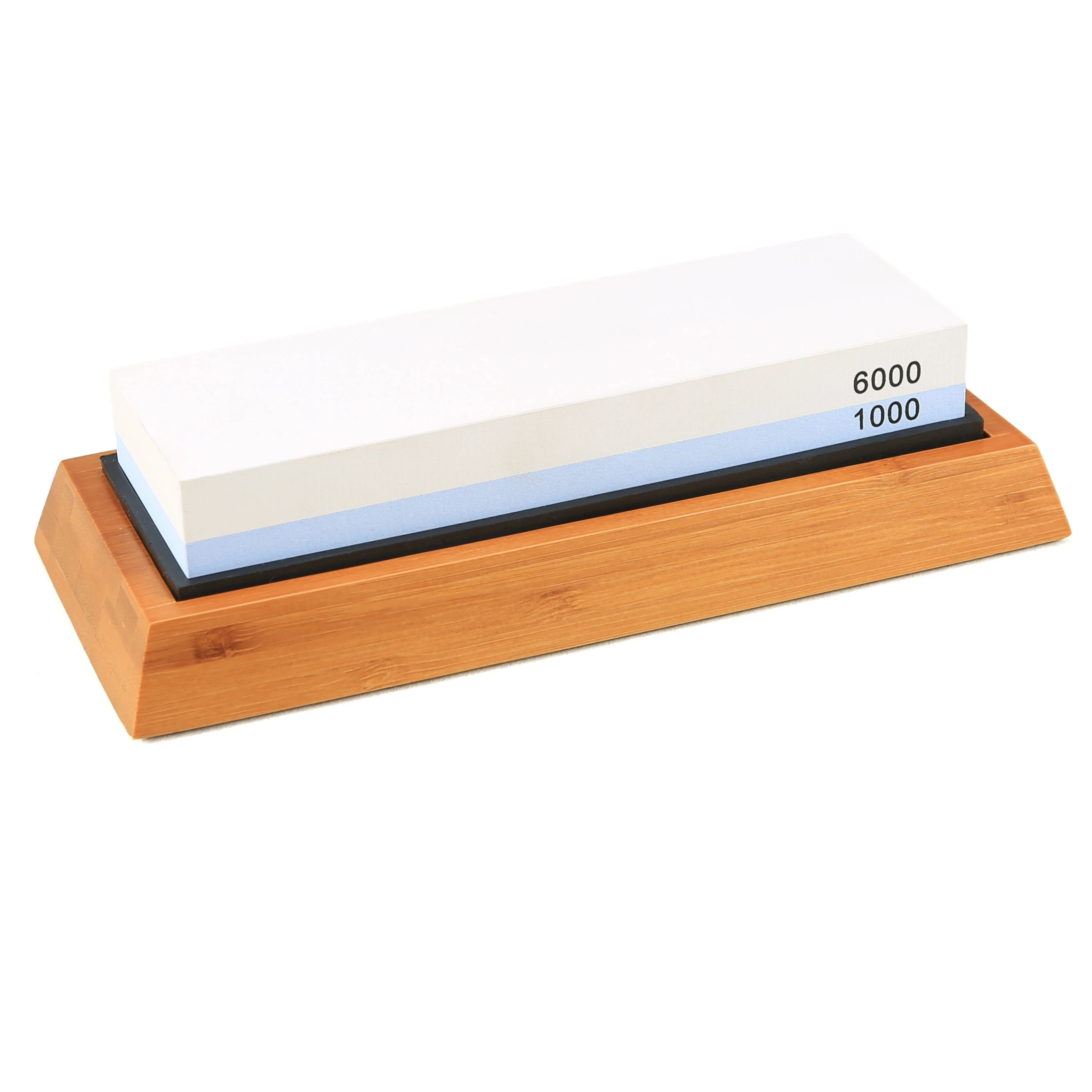 Whetstone 1000/6000 Bamboo Base Angel Guide White Corundum Sharpening Stone machine Kitchen Accessories