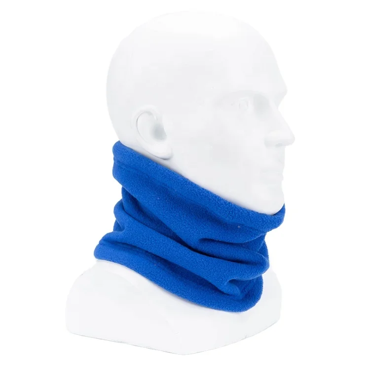 
Multifunctional winter scarf solid color soft microfiber fleece neck warmer 