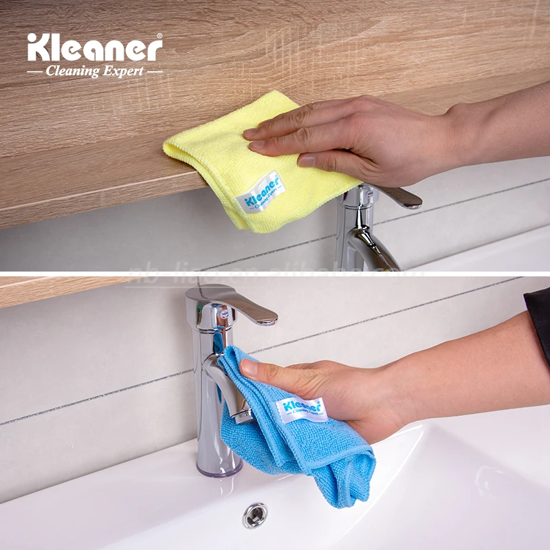 Kleaner 40 x 40cm quick dry soft 80% polyester microfiber cleaning cloth