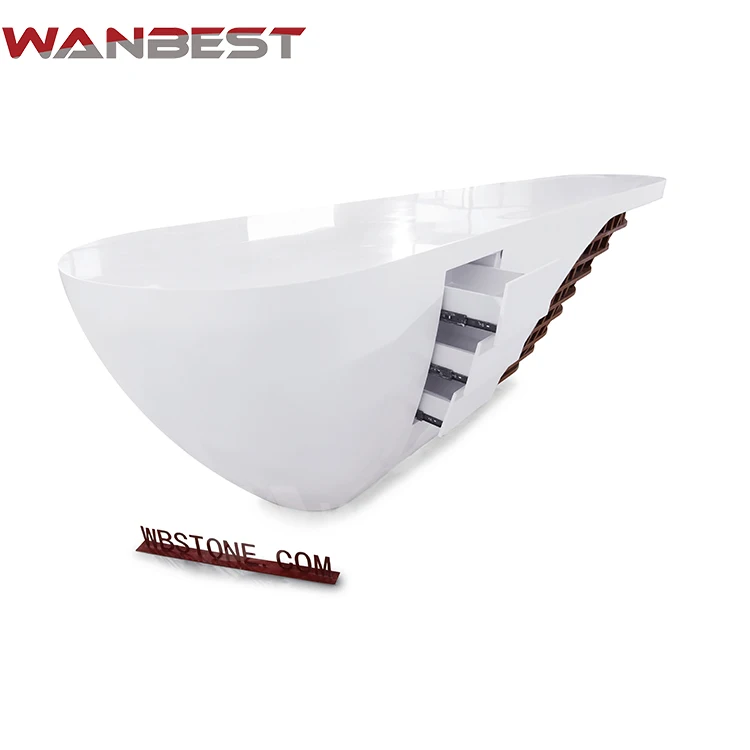 Современный акриловый Белый светодиодный маникюрный салон, ресторан, офис, стол приема