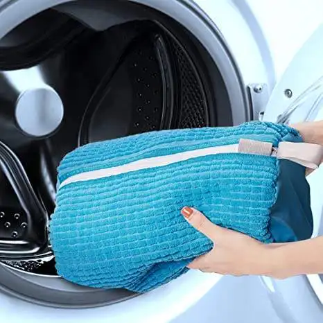 Wholesale  Shoes Laundry Bag With Pluffy Fibers Shoe Wash Bag For Washing Machine Premium Zipper Durable Laundry Bag