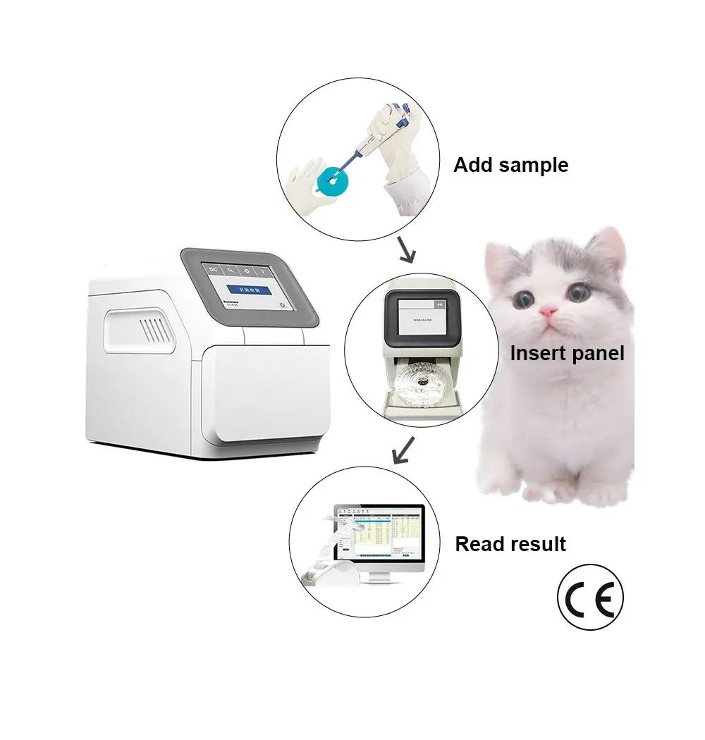 Custom Design Pet Laboratory Veterinary Fully Automatic Dry Biochemical Animal Clinical Hematology Blood Analyzer