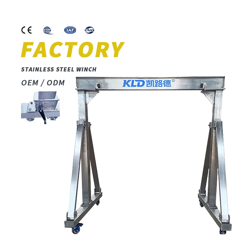 Crane small customizable stainless steel hand-push hoist crane 1T2 ton clean room food workshop laboratory portal crane