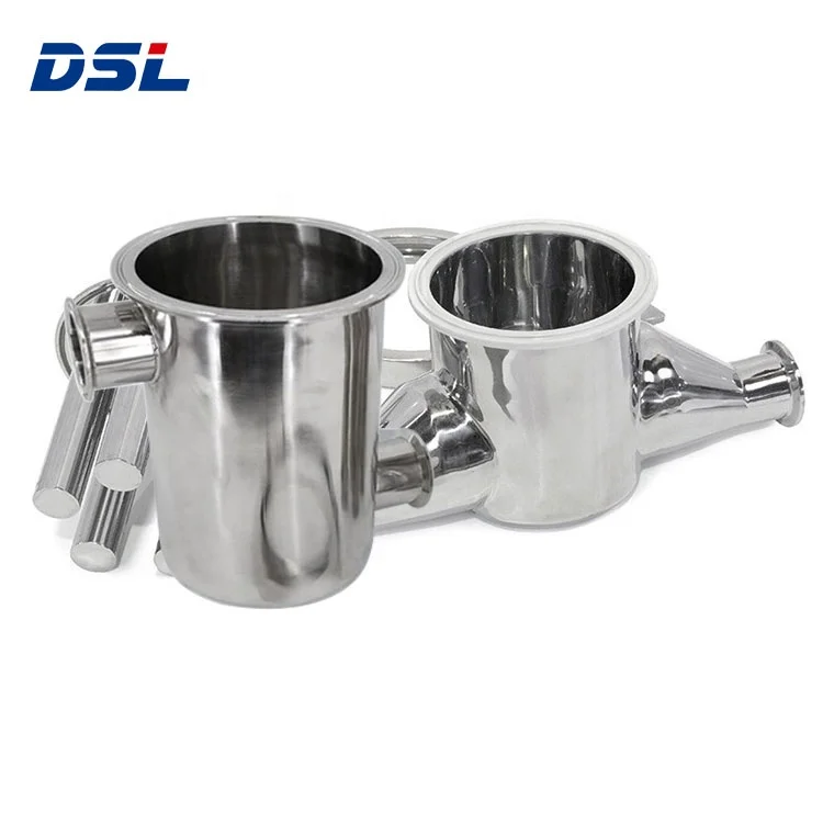 Stainless steel flow type sanitary pipe iron remover sauce liquid slurry magnetic filter permanent magnet
