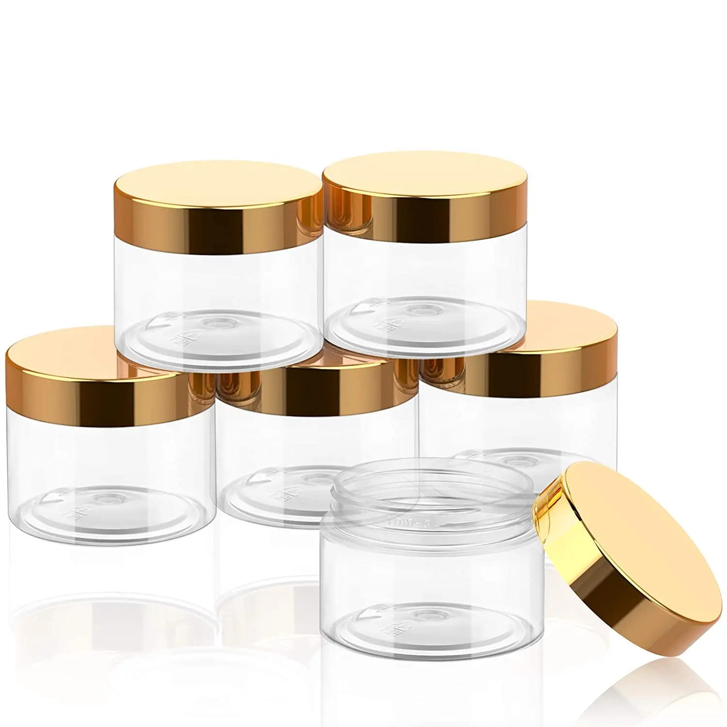 Hot new products PET container plastic jar 100ml 120ml 150ml 200ml 250ml plastic jar with gold lid