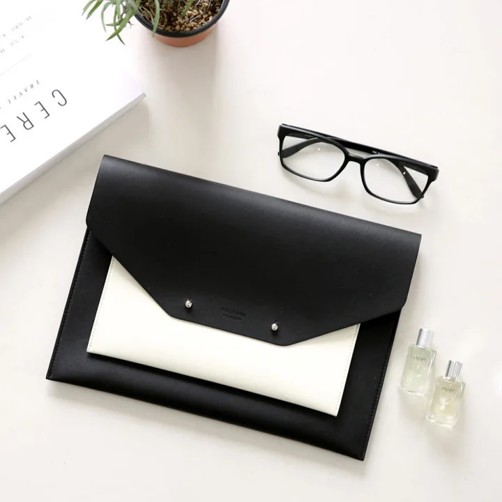 PU Leather Laptop Sleeve Case Wholesale Durable Laptop Pouch Computer case with Large Capacity