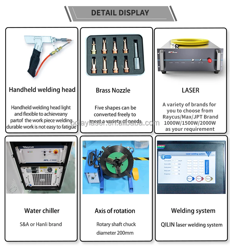 1500w 2000w 3000w Raycus/IPG/Max laser source Fiber handheld laser welding machine