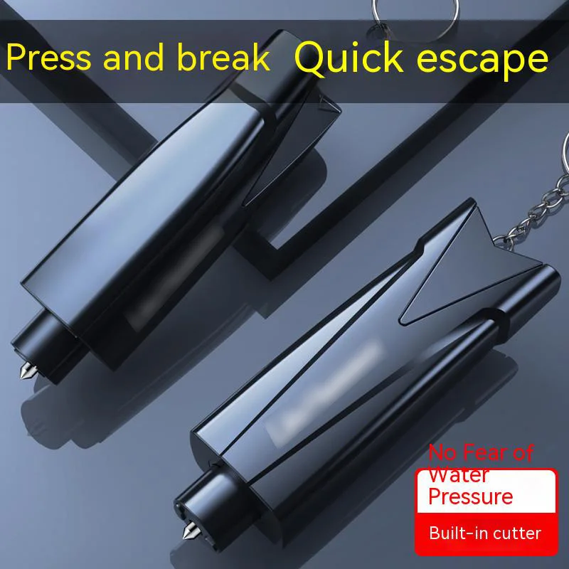 Hot-selling car emergency tools key chain rescue tools seat belt cutter car safety hammer female self-defense window crusher