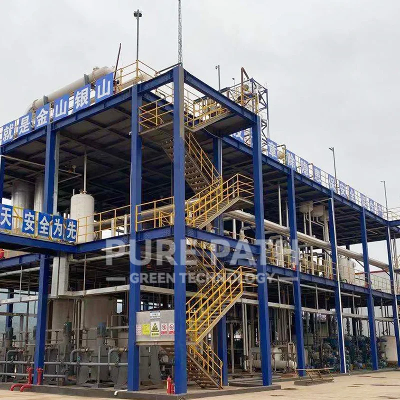 Acid-free advanced catalytic cracking technology black motor oil distillation plant for diesel production