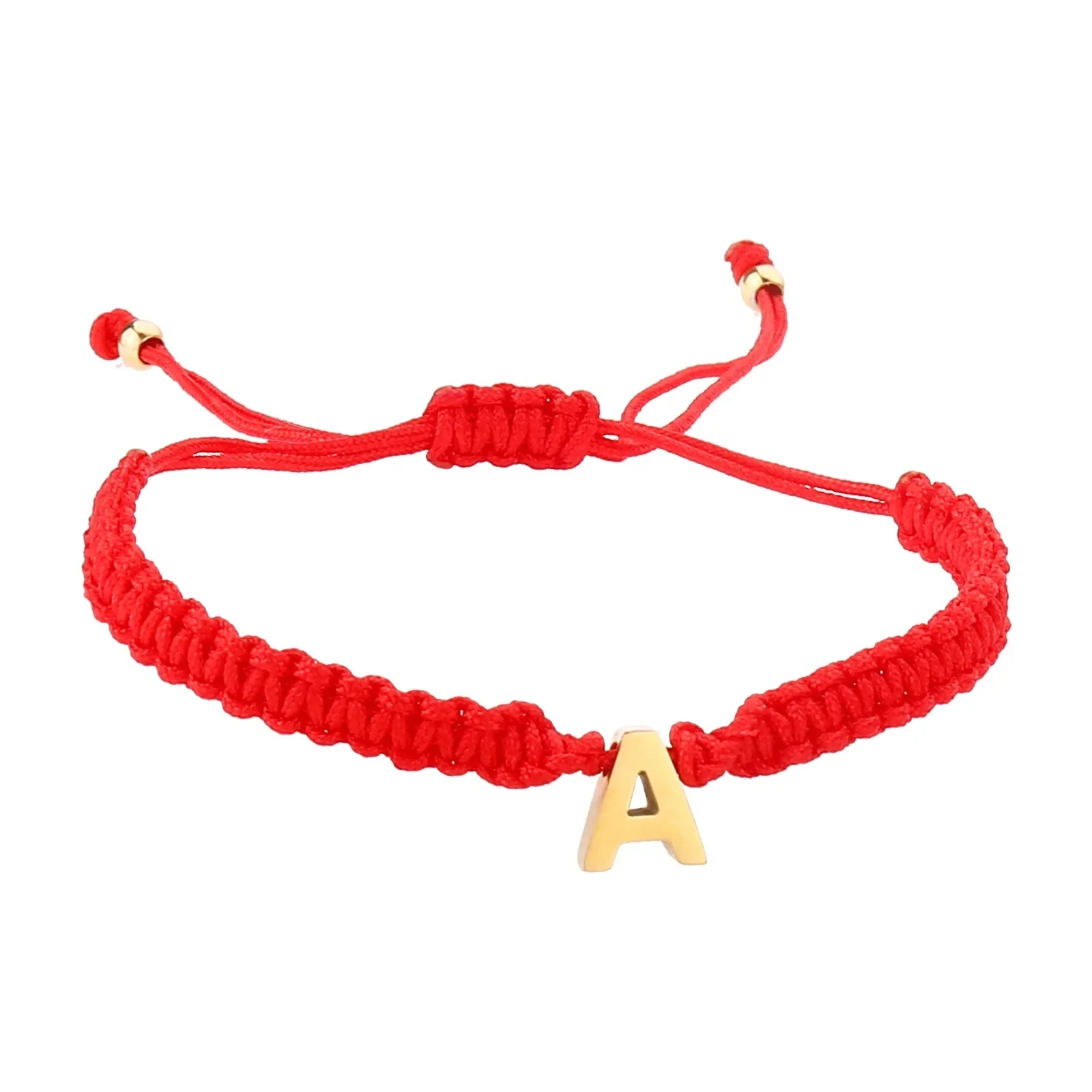 wholesale fashion handmade stainless steel initial bracelet letters for women men