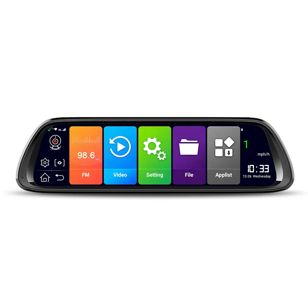 Зеркало заднего вида 10 дюймов android 4g gps adas Двойная камера Автомобильный видеорегистратор