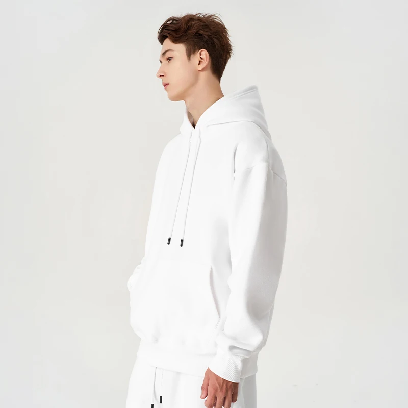 QUICKSHOW 350 gsm Fleece Lined Blank OEM Cotton Hoodie Pocket Men Unisex clothing manufacturers Polyester Premium Hoodie