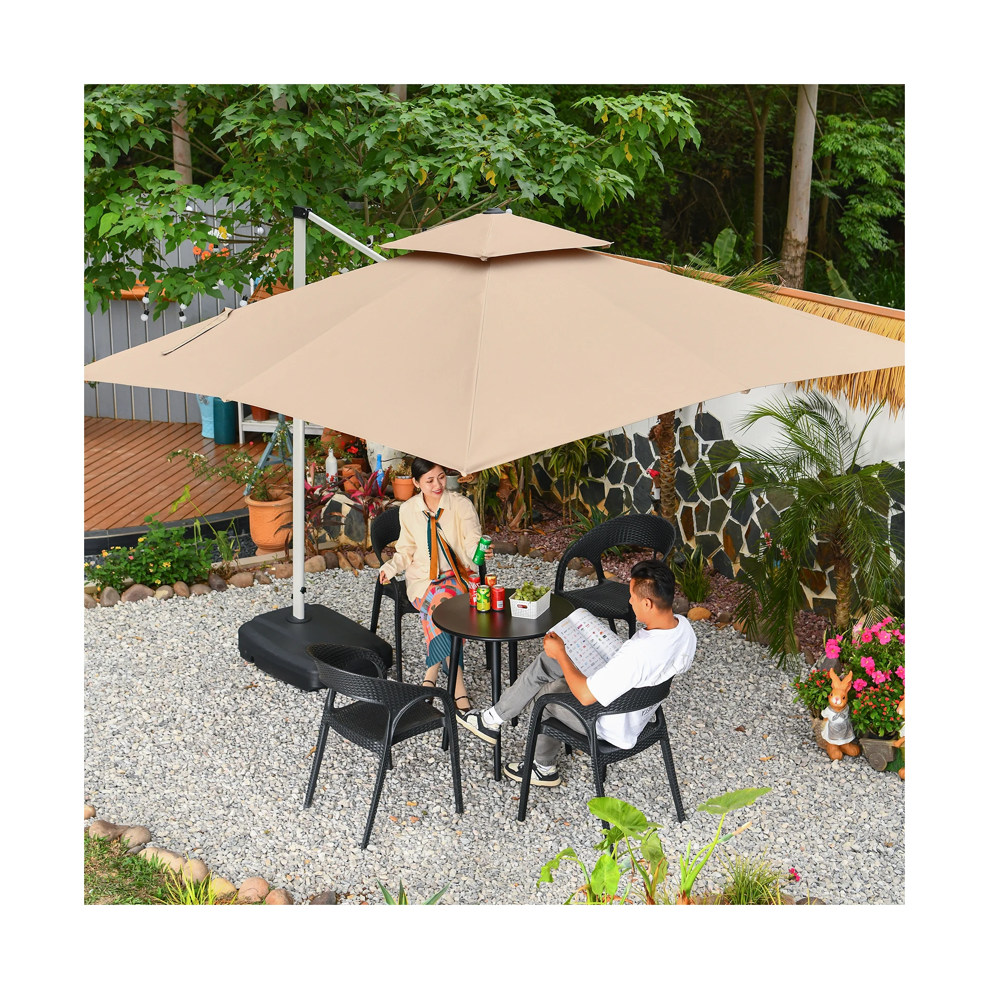 [ZUOAN IMPRESSIVE]Outdoor Parasol 250g-280g Fabric Top Quality Foshan Factory Sell Garden Hotel Restaurant Outdoor Furniture