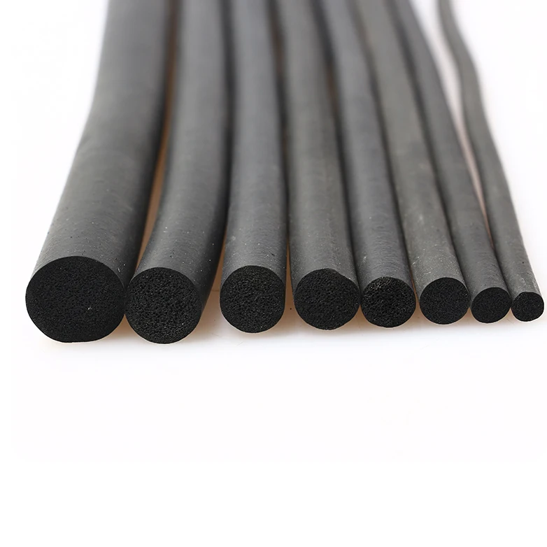 custom EPDM Sponge round solid rubber cord foam  rod used for building sealing
