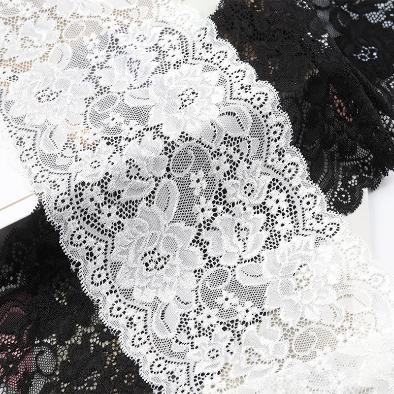 Wholesale 23cm Flower Stretch Lace Trims For Clothing Accessories Dress Sewing Applique Costume Lace Fabrics