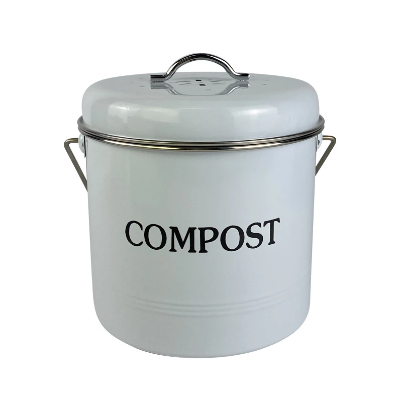 Kitchen Counter Countertop  Food Waste Food Scrap Compost Bin Bucket with Lid